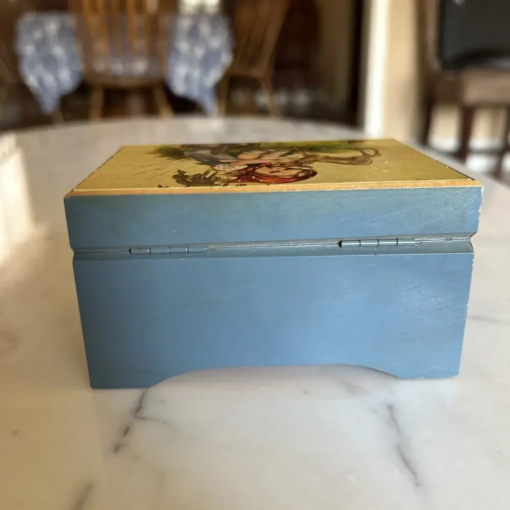 Vintage Hummel Music Box Girl with Deer, Lara’s Theme, Thorens Movement, Swiss